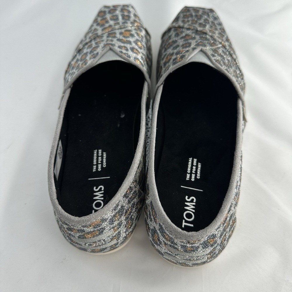 Women's TOMS Alpargata Glitter Animal Print Slip-On Comfort Shoes US Size 11 - Picture 2 of 8